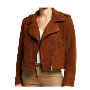 Max Studio Faux Sherling Moto Jacket